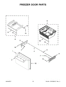 06 - Freezer Door Parts parts for Whirlpool Refrigerator WRF964CIHM00 from AppliancePartsPros.com