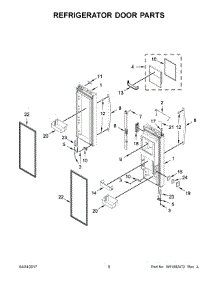 05 - Refrigerator Door Parts parts for Whirlpool Refrigerator WRF964CIHV00 from AppliancePartsPros.com