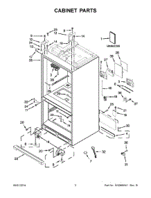 02 - Cabinet Parts parts for Whirlpool Refrigerator WRF989SDAB03 from AppliancePartsPros.com
