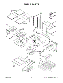 08 - Shelf Parts parts for Whirlpool Refrigerator WRF989SDAE03 from AppliancePartsPros.com