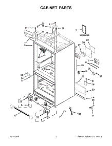 02 - Cabinet Parts parts for Whirlpool Refrigerator WRF989SDAH01 from AppliancePartsPros.com