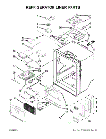 03 - Refrigerator Liner Parts parts for Whirlpool Refrigerator WRF989SDAH01 from AppliancePartsPros.com