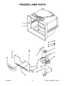 04 - Freezer Liner Parts parts for Whirlpool Refrigerator WRF989SDAM01 from AppliancePartsPros.com