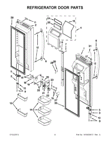 04 - Refrigerator Door Parts parts for Whirlpool Refrigerator WRF989SDAM02 from AppliancePartsPros.com