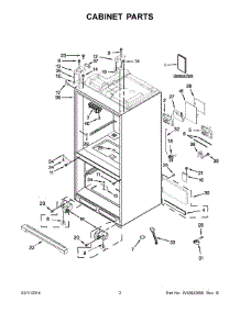 02 - Cabinet Parts parts for Whirlpool Refrigerator WRF990SLAM01 from AppliancePartsPros.com