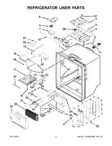 03 - Refrigerator Liner Parts parts for Whirlpool Refrigerator WRF990SLAM01 from AppliancePartsPros.com