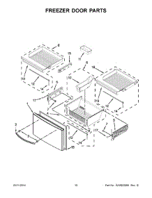 06 - Freezer Door Parts parts for Whirlpool Refrigerator WRF990SLAM01 from AppliancePartsPros.com