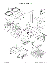 06 - Shelf Parts parts for Whirlpool Refrigerator WRF990SLAM02 from AppliancePartsPros.com