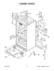 02 - Cabinet Parts parts for Whirlpool Refrigerator WRF990SLAM03 from AppliancePartsPros.com