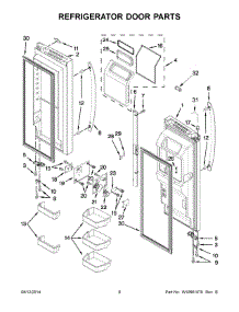 05 - Refrigerator Door Parts parts for Whirlpool Refrigerator WRF990SLAM03 from AppliancePartsPros.com