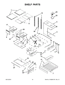 08 - Shelf Parts parts for Whirlpool Refrigerator WRF990SLAM03 from AppliancePartsPros.com