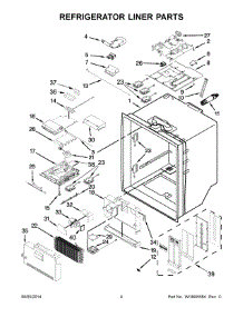 03 - Refrigerator Liner Parts parts for Whirlpool Refrigerator WRF991BOOM00 from AppliancePartsPros.com
