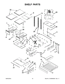 08 - Shelf Parts parts for Whirlpool Refrigerator WRF991BOOM00 from AppliancePartsPros.com