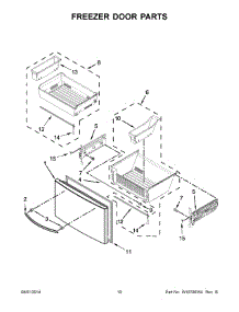 06 - Freezer Door Parts parts for Whirlpool Refrigerator WRF991BOOM01 from AppliancePartsPros.com