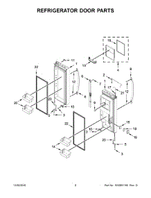 05 - Refrigerator Door Parts parts for Whirlpool Refrigerator WRF992FIFE00 from AppliancePartsPros.com