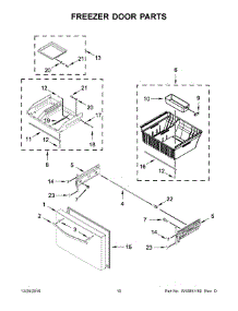 06 - Freezer Door Parts parts for Whirlpool Refrigerator WRF992FIFH00 from AppliancePartsPros.com