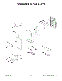 09 - Dispenser Front Parts parts for Whirlpool Refrigerator WRF992FIFH00 from AppliancePartsPros.com