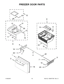 06 - Freezer Door Parts parts for Whirlpool Refrigerator WRF993FIFM00 from AppliancePartsPros.com