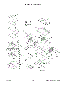 08 - Shelf Parts parts for Whirlpool Refrigerator WRF993FIFM00 from AppliancePartsPros.com
