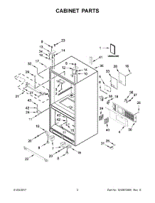 02 - Cabinet Parts parts for Whirlpool Refrigerator WRF995FIFZ00 from AppliancePartsPros.com