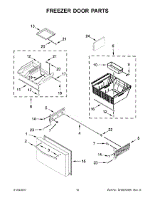 06 - Freezer Door Parts parts for Whirlpool Refrigerator WRF995FIFZ00 from AppliancePartsPros.com