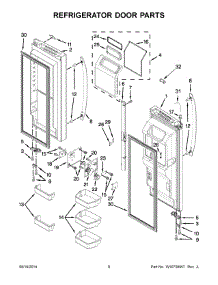 05 - Refrigerator Door Parts parts for Whirlpool Refrigerator WRF997SDDM00 from AppliancePartsPros.com