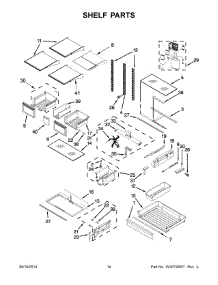 08 - Shelf Parts parts for Whirlpool Refrigerator WRF997SDDM00 from AppliancePartsPros.com