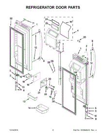 05 - Refrigerator Door Parts parts for Whirlpool Refrigerator WRF997SDDM02 from AppliancePartsPros.com