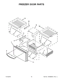06 - Freezer Door Parts parts for Whirlpool Refrigerator WRF997SDDM02 from AppliancePartsPros.com
