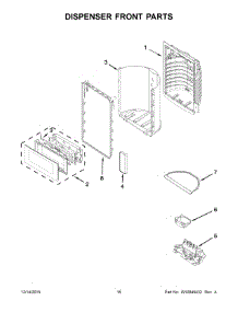 09 - Dispenser Front Parts parts for Whirlpool Refrigerator WRF997SDDM02 from AppliancePartsPros.com