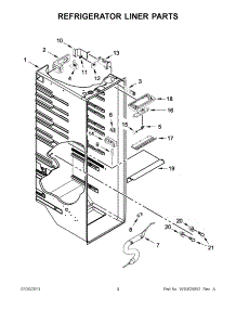 02 - Refrigerator Liner Parts parts for Whirlpool Refrigerator WRS321CDBM00 from AppliancePartsPros.com