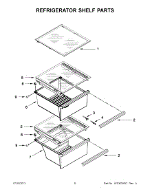 03 - Refrigerator Shelf Parts parts for Whirlpool Refrigerator WRS321CDBM00 from AppliancePartsPros.com