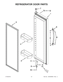 06 - Refrigerator Door Parts parts for Whirlpool Refrigerator WRS321CDBM00 from AppliancePartsPros.com