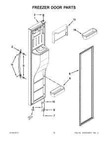 07 - Freezer Door Parts parts for Whirlpool Refrigerator WRS321CDBM00 from AppliancePartsPros.com