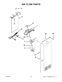 09 - Air Flow Parts parts for Whirlpool Refrigerator WRS321CDBM00 from AppliancePartsPros.com