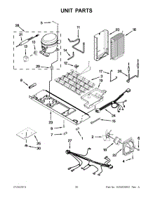 10 - Unit Parts parts for Whirlpool Refrigerator WRS321CDBM00 from AppliancePartsPros.com