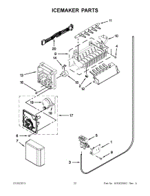 11 - Icemaker Parts parts for Whirlpool Refrigerator WRS321CDBM00 from AppliancePartsPros.com