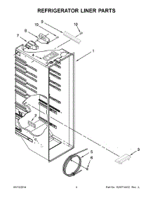 03 - Refrigerator Liner Parts parts for Whirlpool Refrigerator WRS322FDAB02 from AppliancePartsPros.com