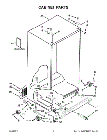 02 - Cabinet Parts parts for Whirlpool Refrigerator WRS322FDAB04 from AppliancePartsPros.com