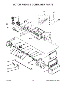 06 - Motor And Ice Container Parts parts for Whirlpool Refrigerator WRS322FDAD04 from AppliancePartsPros.com