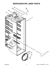 03 - Refrigerator Liner Parts parts for Whirlpool Refrigerator WRS322FDAM04 from AppliancePartsPros.com