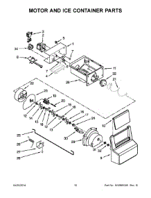 06 - Motor And Ice Container Parts parts for Whirlpool Refrigerator WRS322FDAT01 from AppliancePartsPros.com