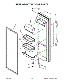07 - Refrigerator Door Parts parts for Whirlpool Refrigerator WRS322FDAT03 from AppliancePartsPros.com