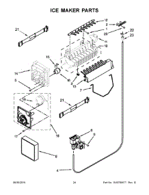 13 - Ice Maker Parts parts for Whirlpool Refrigerator WRS322FDAT04 from AppliancePartsPros.com