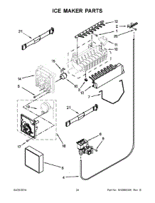 13 - Ice Maker Parts parts for Whirlpool Refrigerator WRS322FDAW01 from AppliancePartsPros.com