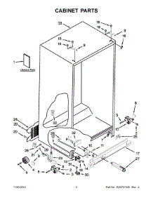 02 - Cabinet Parts parts for Whirlpool Refrigerator WRS322FDAW03 from AppliancePartsPros.com
