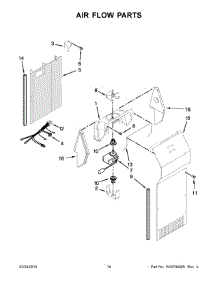 08 - Air Flow Parts parts for Whirlpool Refrigerator WRS322FNAH01 from AppliancePartsPros.com