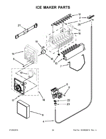 13 - Ice Maker Parts parts for Whirlpool Refrigerator WRS325FDAB06 from AppliancePartsPros.com