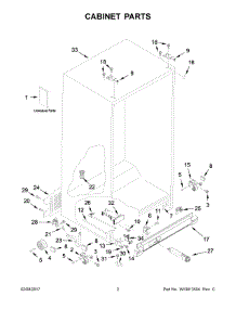 02 - Cabinet Parts parts for Whirlpool Refrigerator WRS325FDAM04 from AppliancePartsPros.com