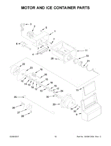 06 - Motor And Ice Container Parts parts for Whirlpool Refrigerator WRS325FDAM04 from AppliancePartsPros.com